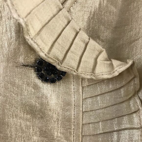 R&M Richards gold shimmer lightweight jacket / top - Picture 3 of 11